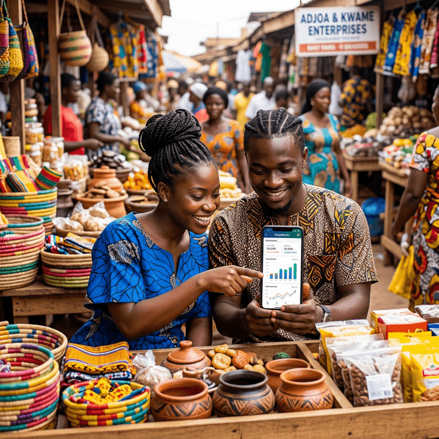 Partners reviewing sales analytics together